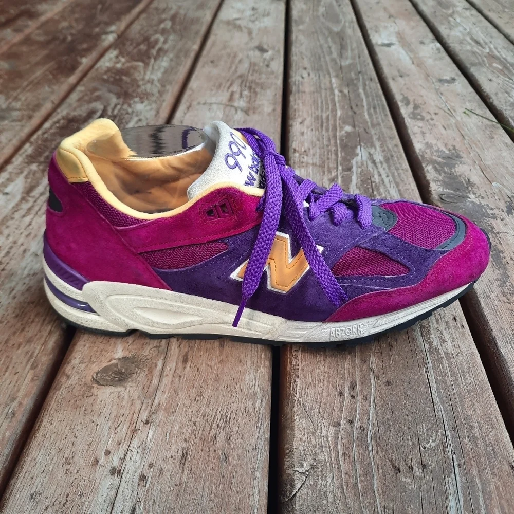 New Balance Teddy Santis X 990v2 Colorblock Suede Retro Sneaker Shoes Size 11